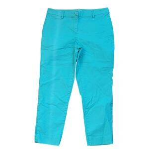 Talbots Women's Size 8 Ankle Pants Green Stretch Casual